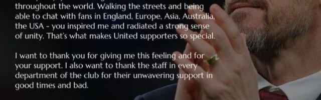 半岛体育-滕哈赫感谢曼联球迷：祝你们未来充满奖杯和荣耀